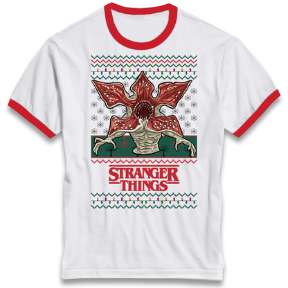 Demogorgon Christmas Ringer T Shirt