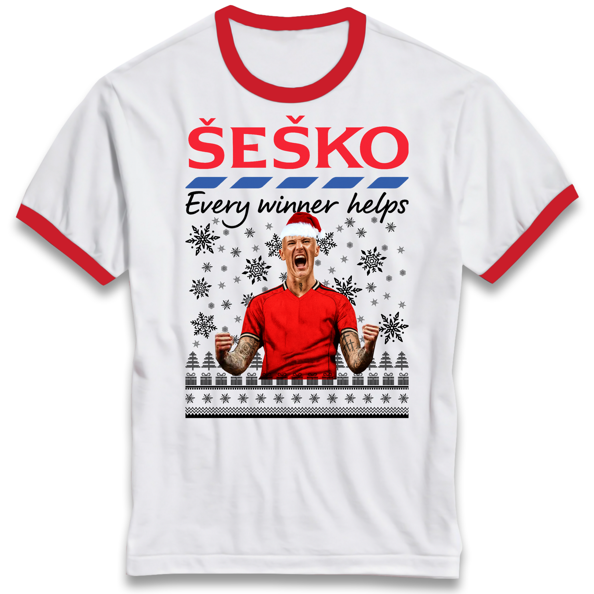Benjamin Sesko Christmas Ringer T Shirt