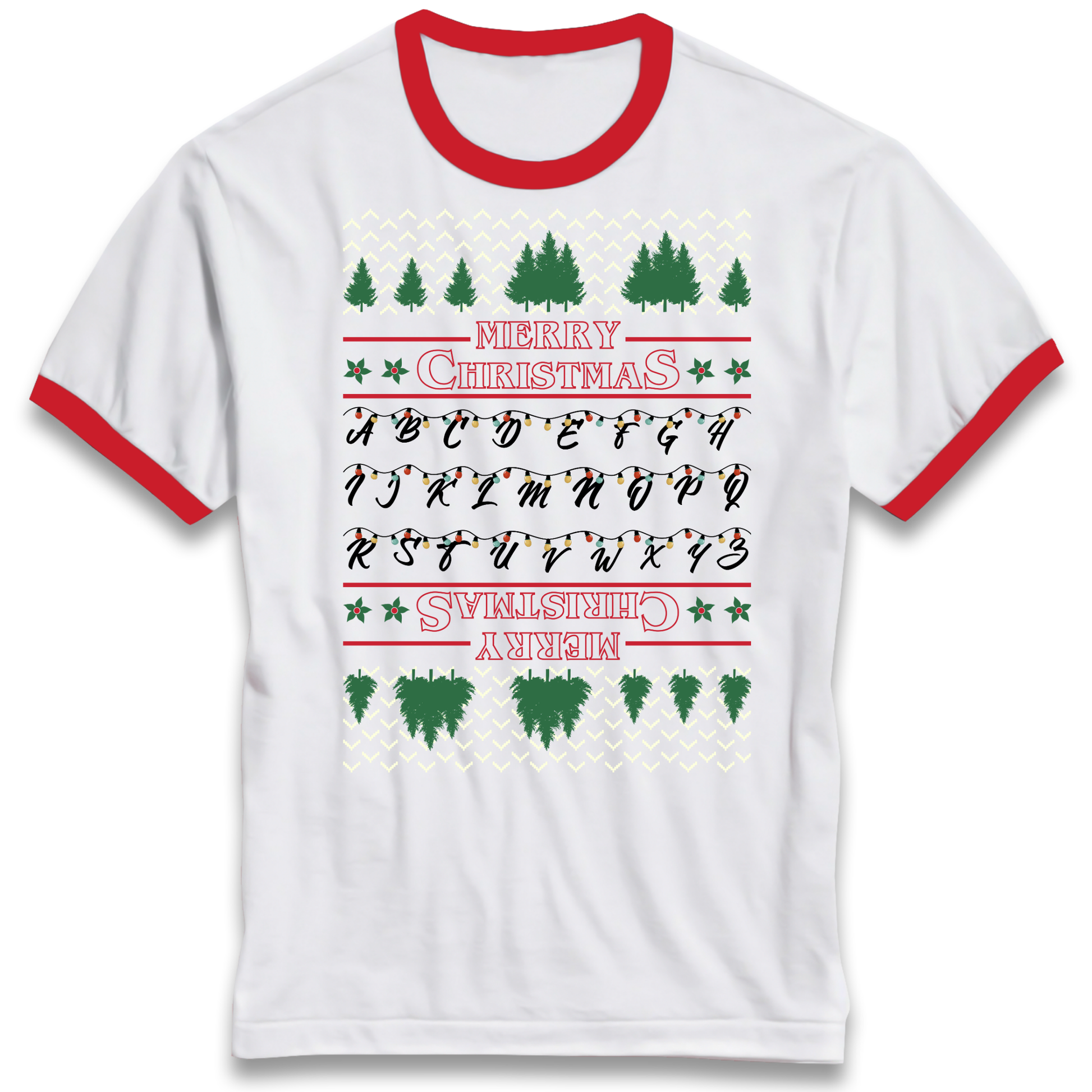 stranger things christmas jumper Ringer T Shirt