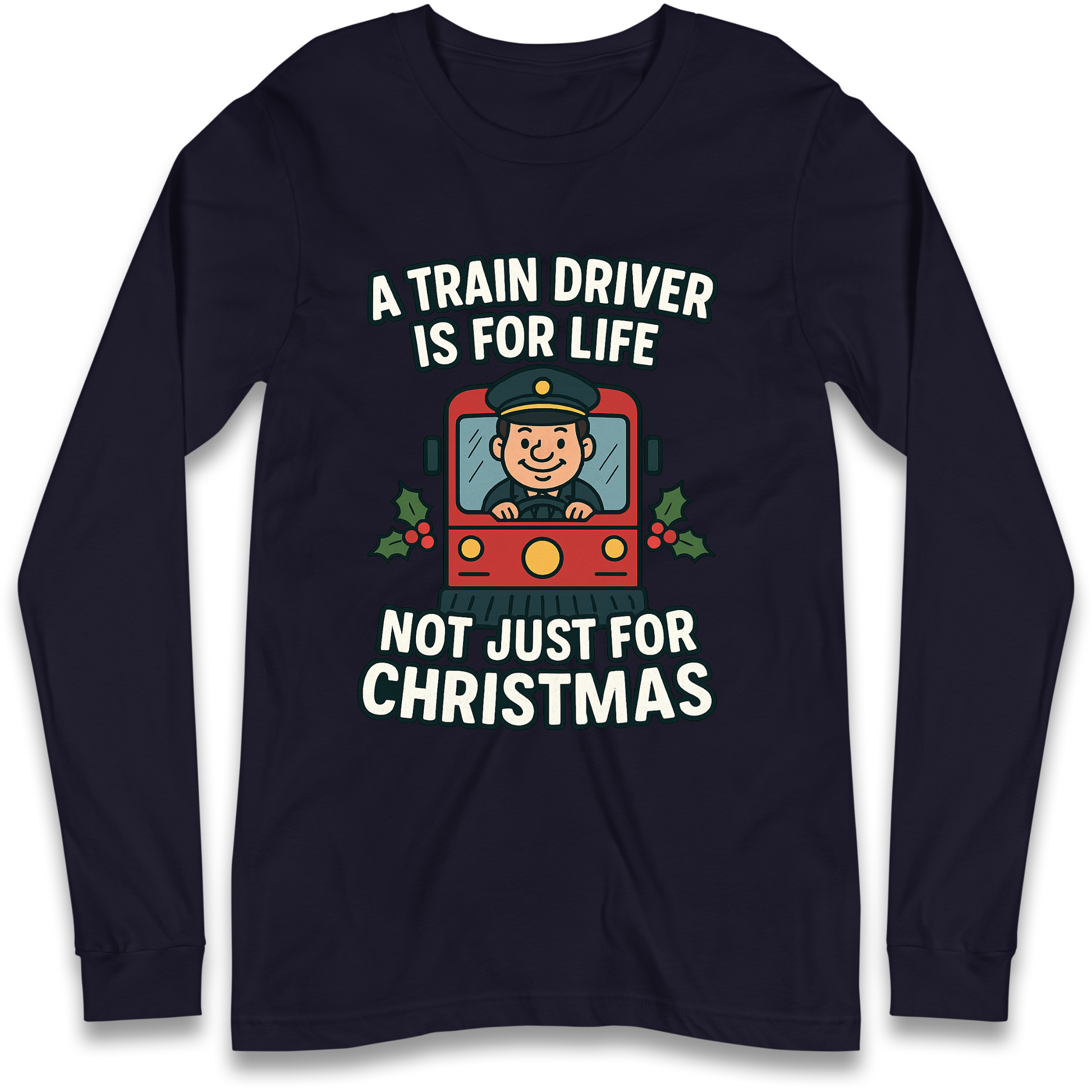 Train Driver Christmas Longsleeve T Shirt