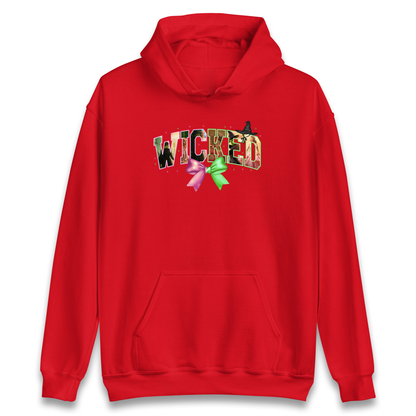 Wicked pink and green Bow Hoodie