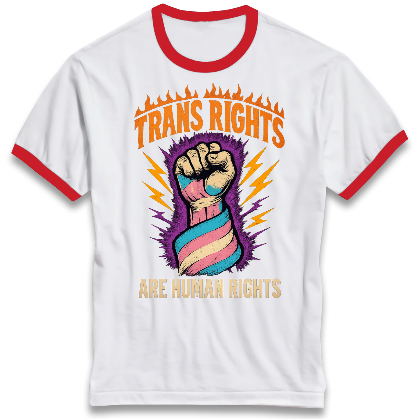 Trans Rights Are Human Rights Ringer T Shirt