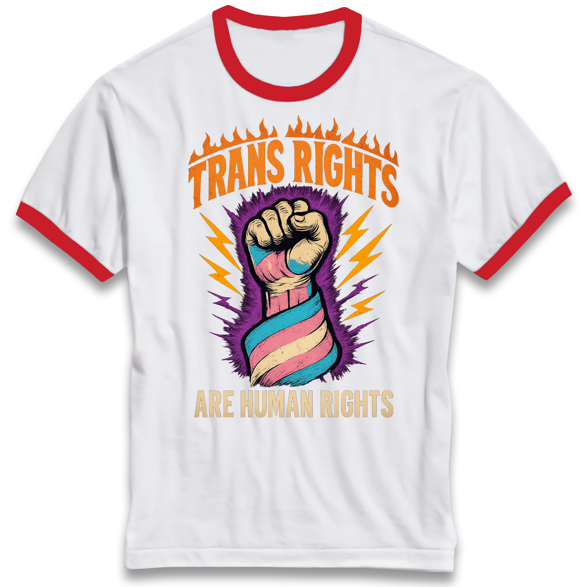 Trans Rights Are Human Rights Ringer T Shirt