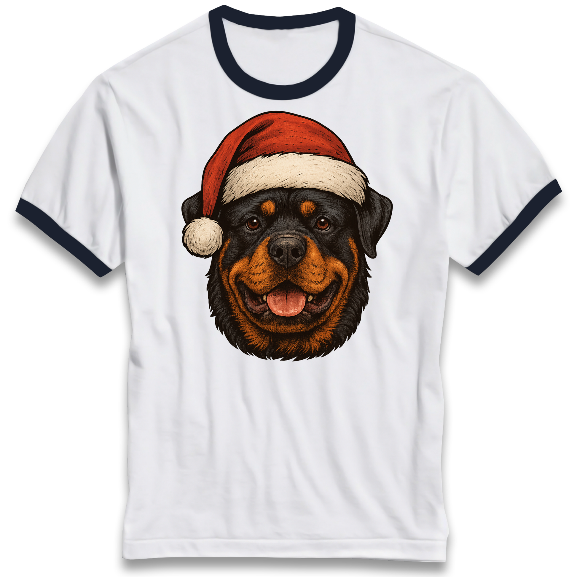 Rottweiler Christmas Ringer T Shirt