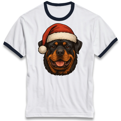 Rottweiler Christmas Ringer T Shirt