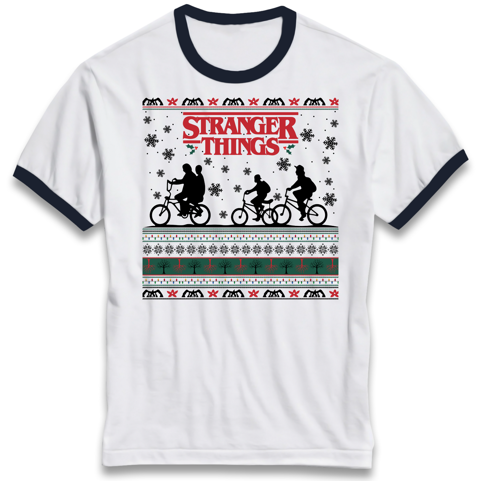 Stranger Things Christmas Ringer T Shirt