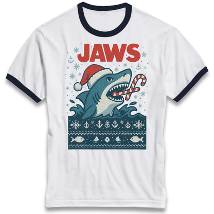 Jaws Christmas Ringer T Shirt