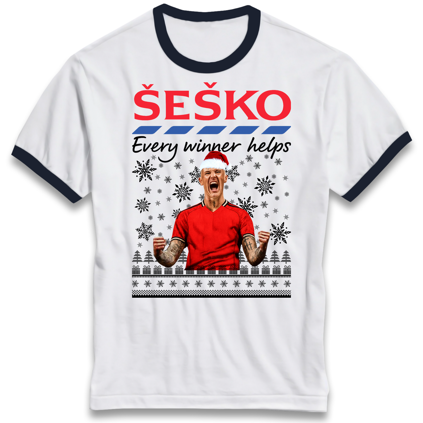 Benjamin Sesko Christmas Ringer T Shirt