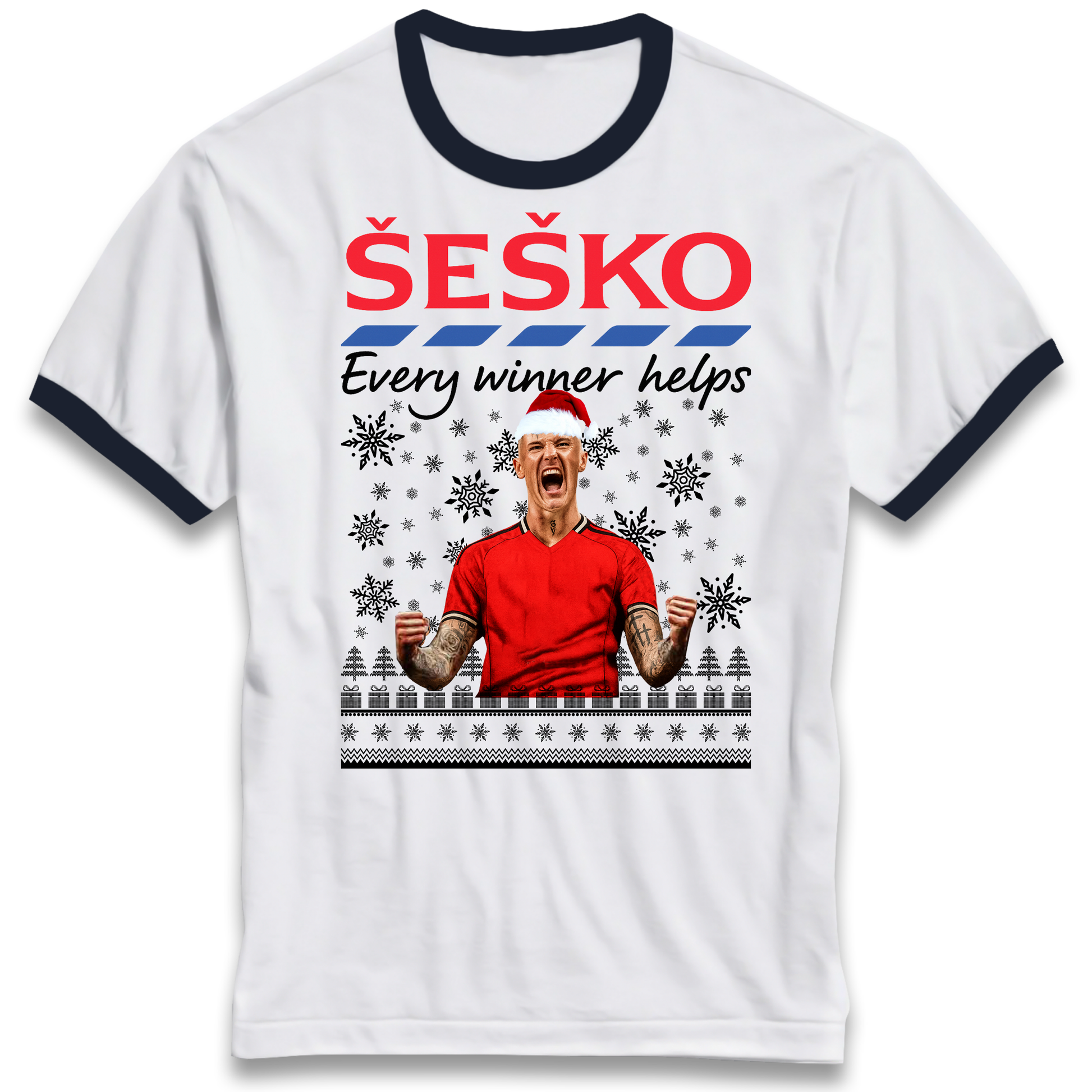 Benjamin Sesko Christmas Ringer T Shirt