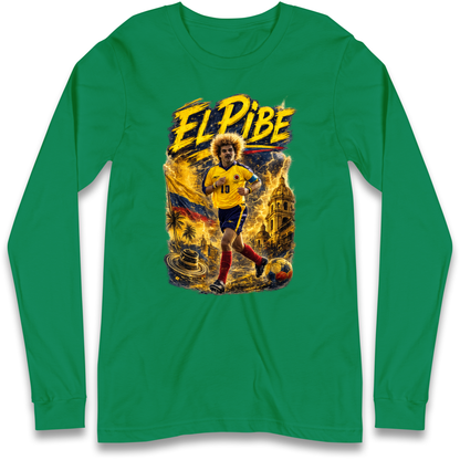 Carlos Valderrama Colombia Football Longsleeve T Shirt