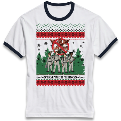 Stranger Things Demogorgon Christmas Ringer T Shirt