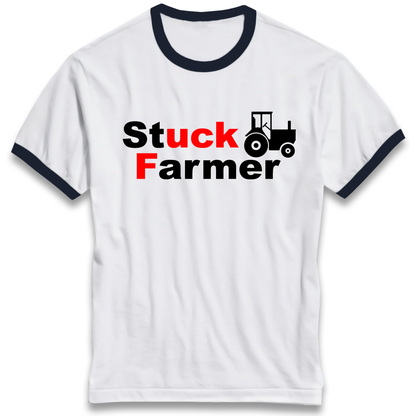 Stuck Farmer Ringer T Shirt
