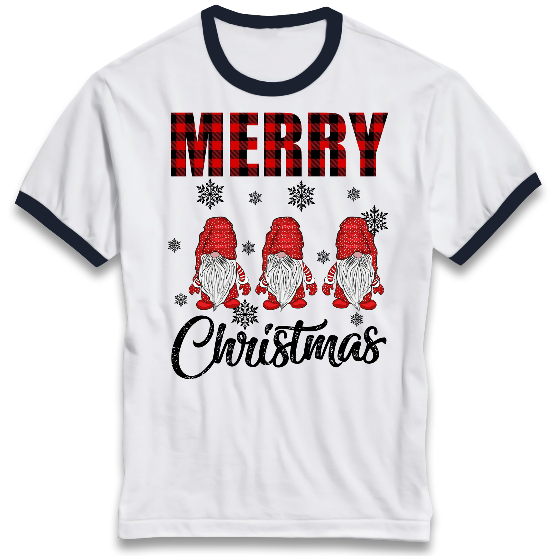 Merry Knomes Christmas Ringer T Shirt