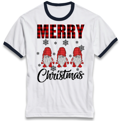 Merry Knomes Christmas Ringer T Shirt