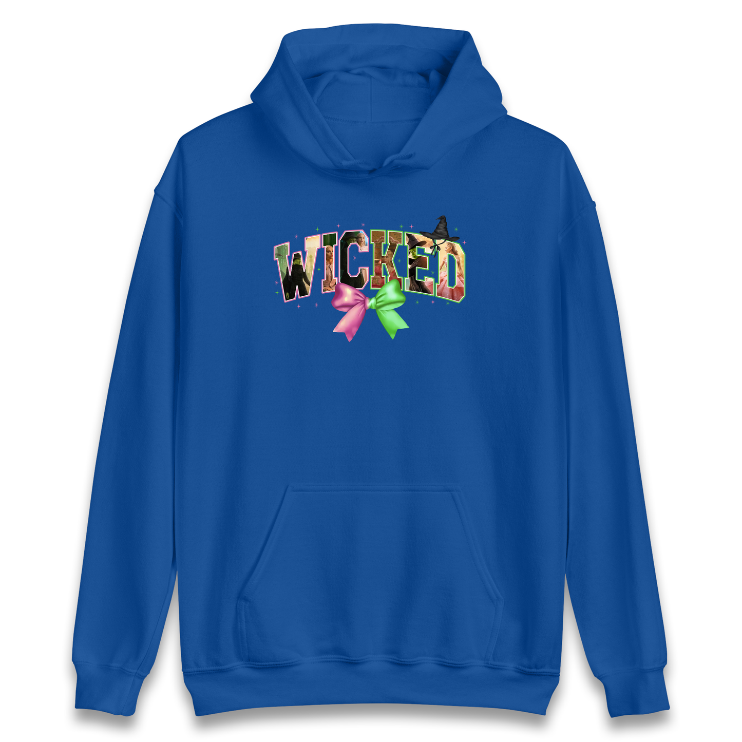 Wicked pink and green Bow Hoodie