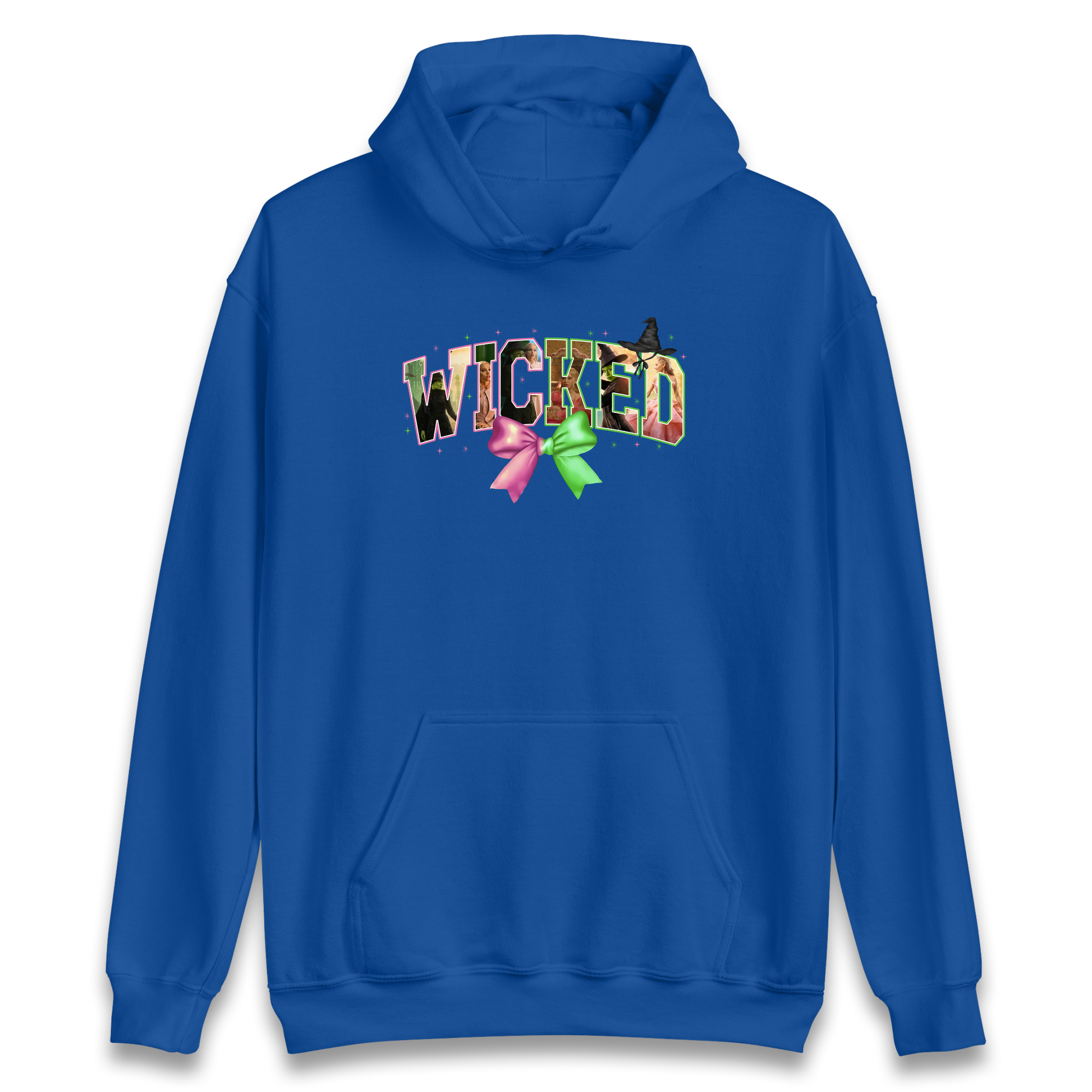 Wicked pink and green Bow Hoodie