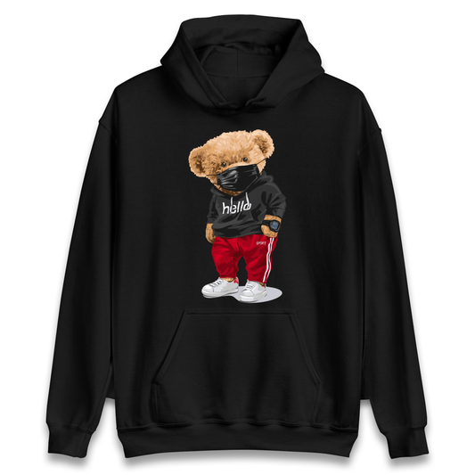 Teddy Bear Hello Streetwear Hoodie