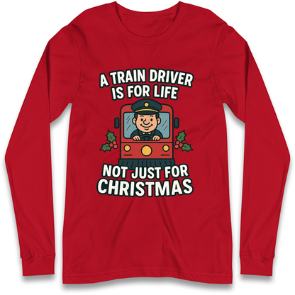 Train Driver Christmas Longsleeve T Shirt