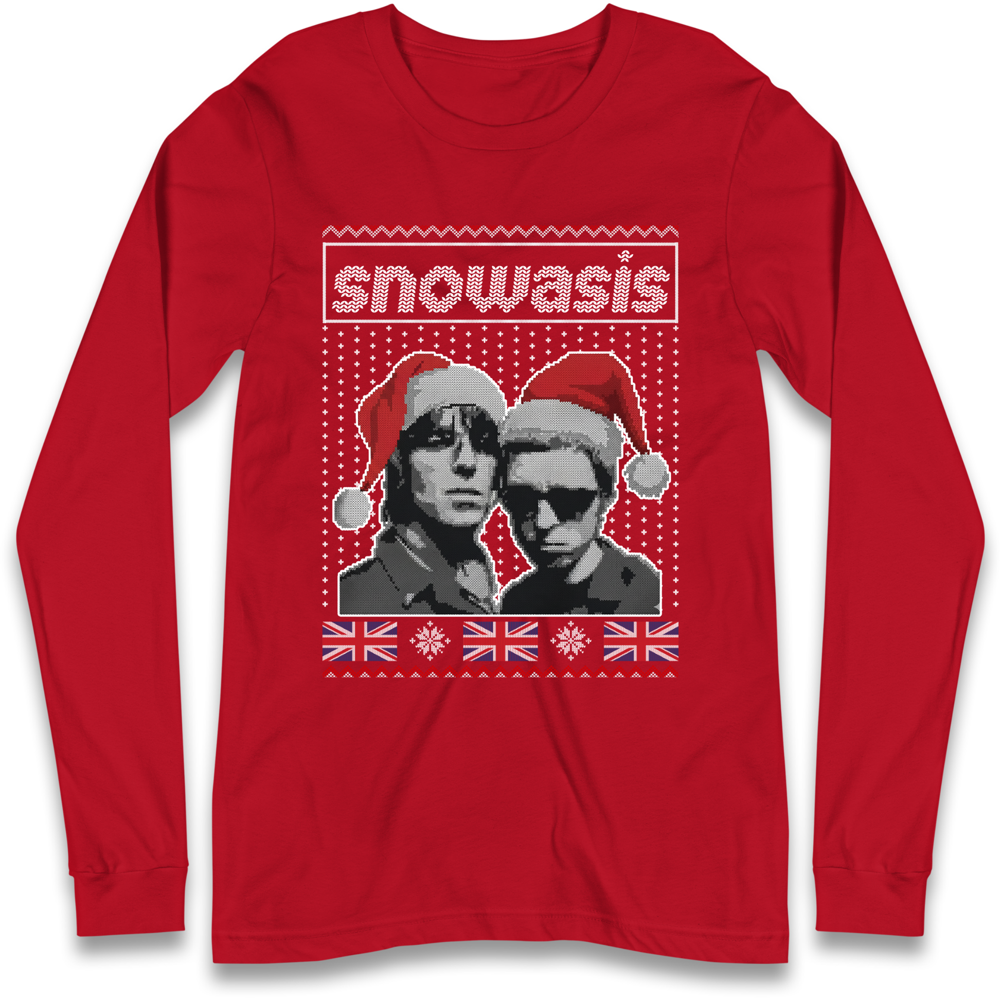 Snowasis Union Jack Christmas Longsleeve T Shirt