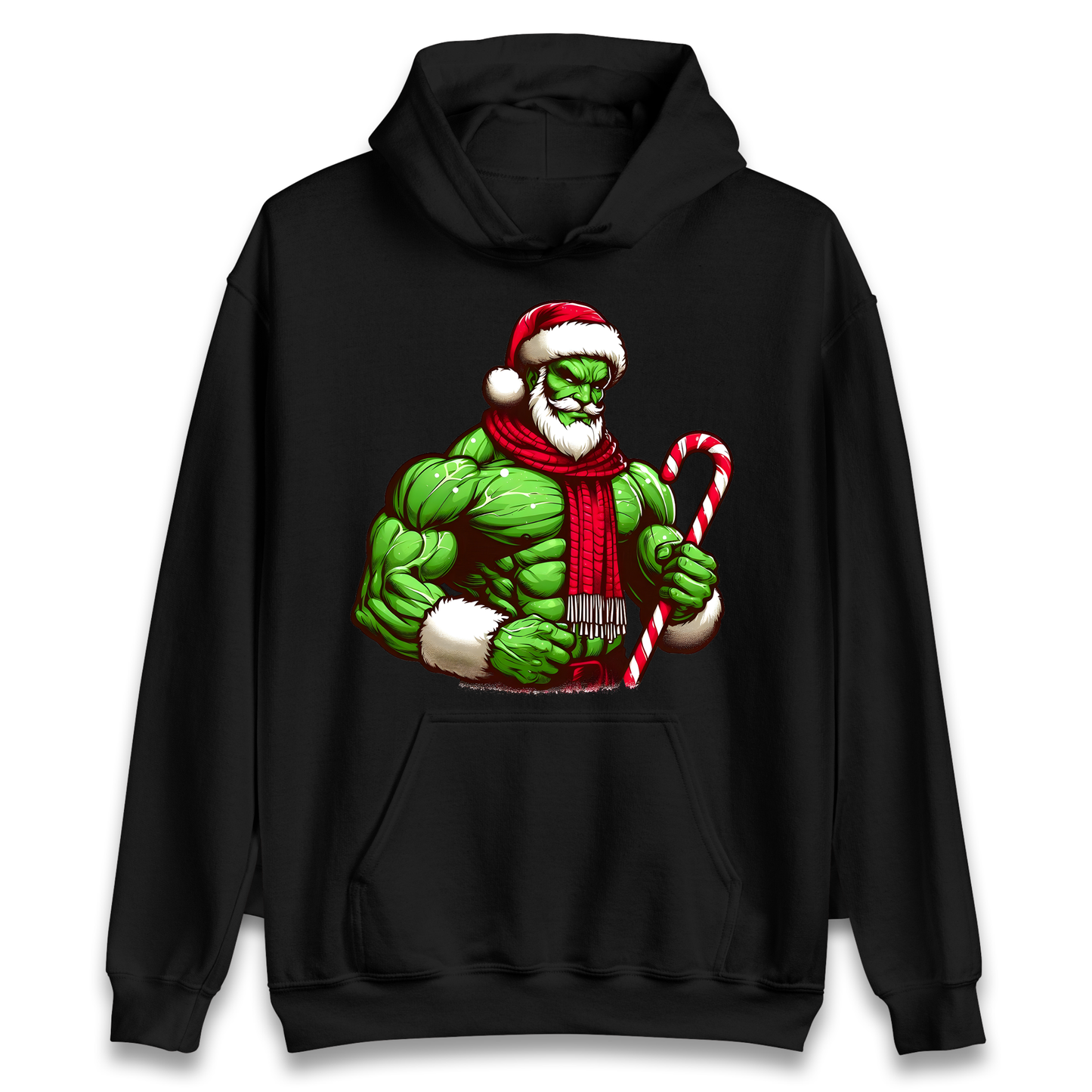 The Hulk Candy Cane Santa Hoodie