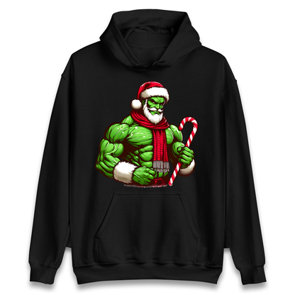 The Hulk Candy Cane Santa Hoodie