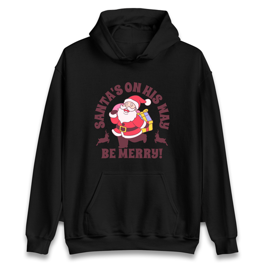 Santa's On His Way Christmas Hoodie