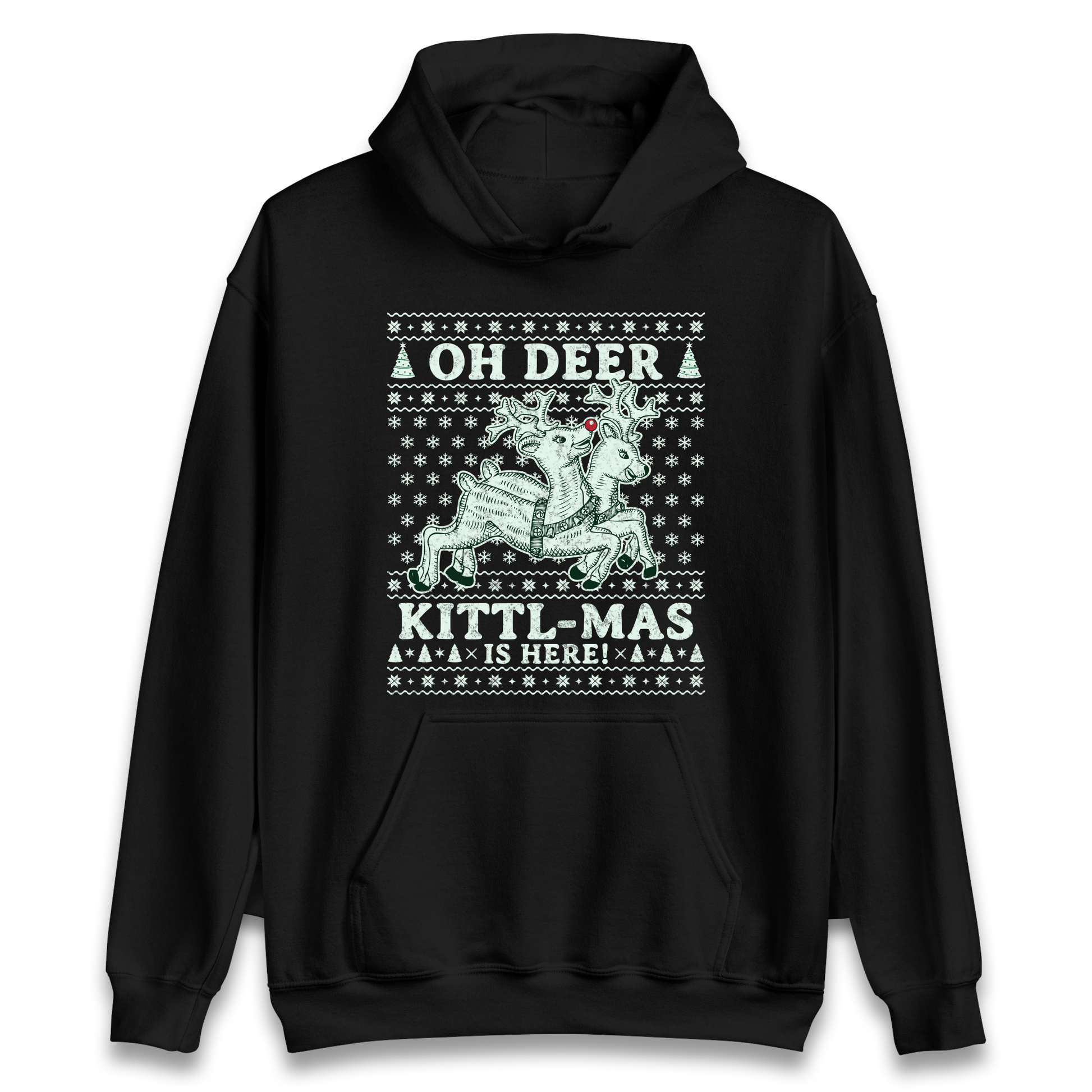 Oh Deer Kittl Mas Is Here Christmas Hoodie
