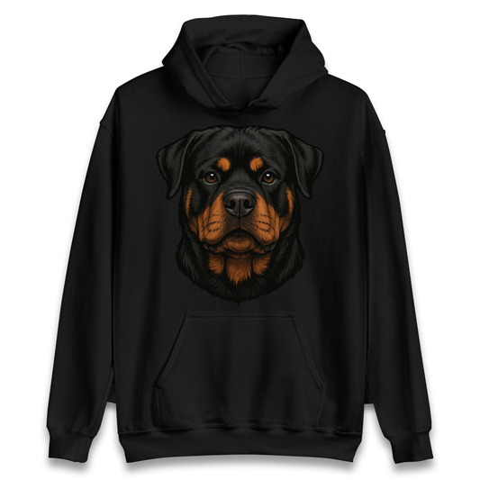 Rottweiler Face Hoodie