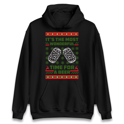 Its The Most Wonderful Time For A Beer Christmas Hoodie
