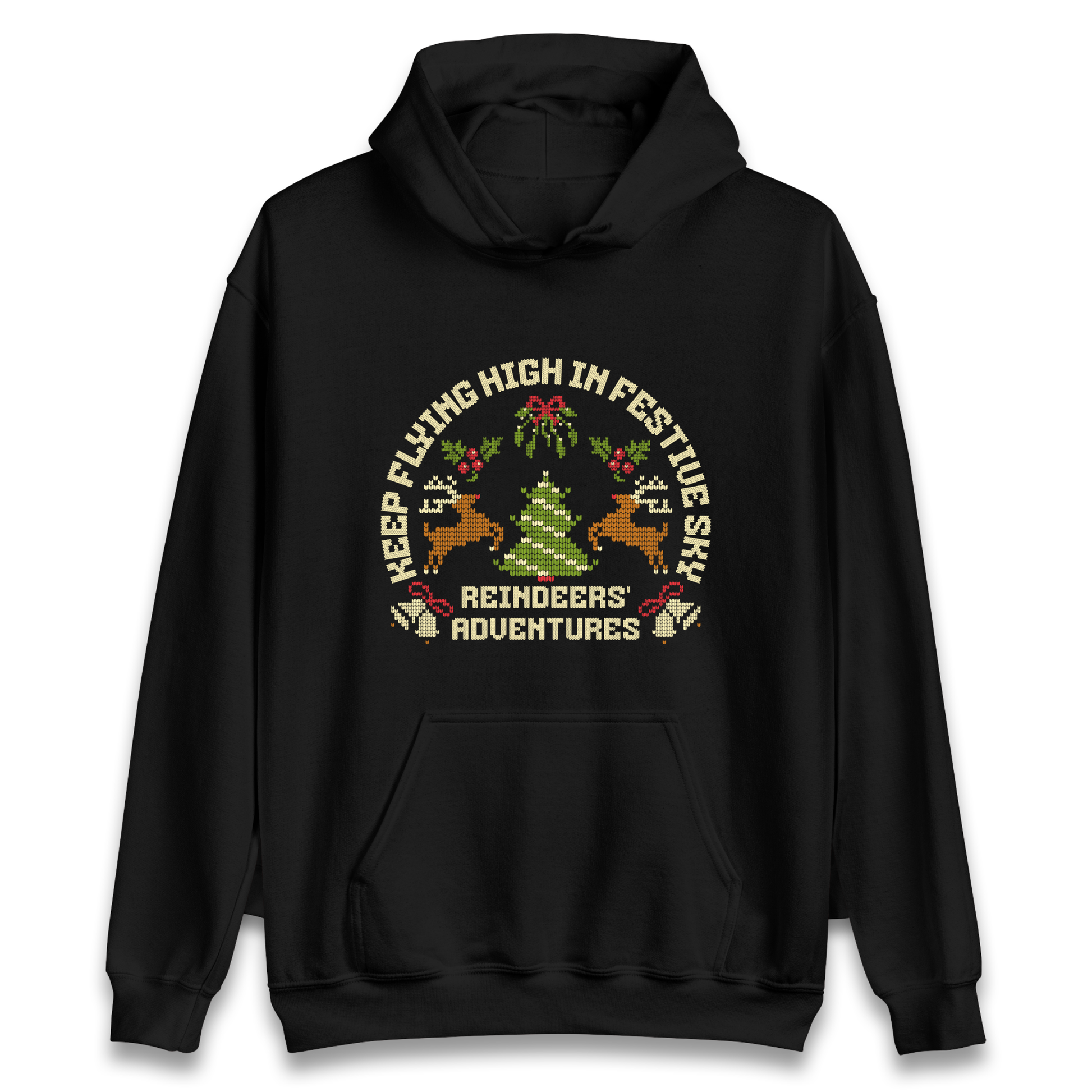 Keep Flying High In Festive Sky Christmas Hoodie
