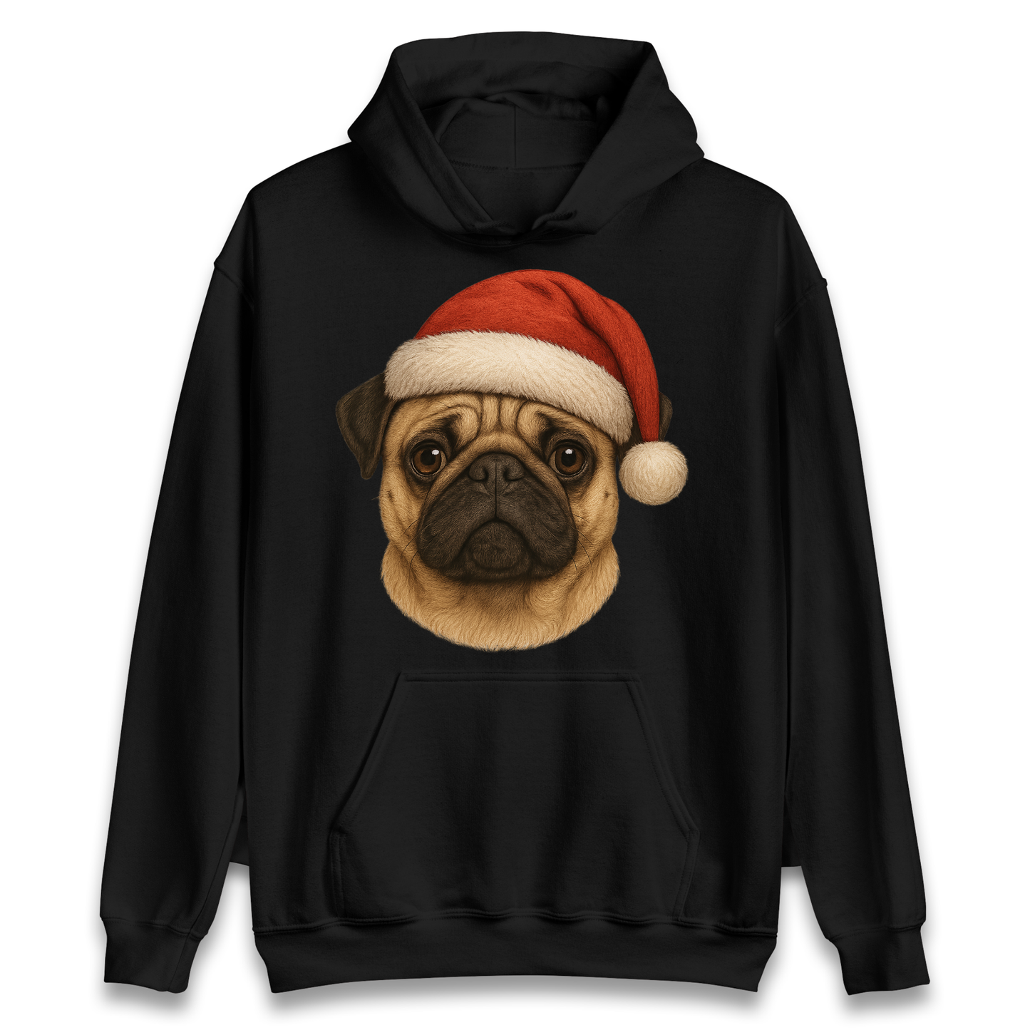 Pug Face Christmas Hoodie