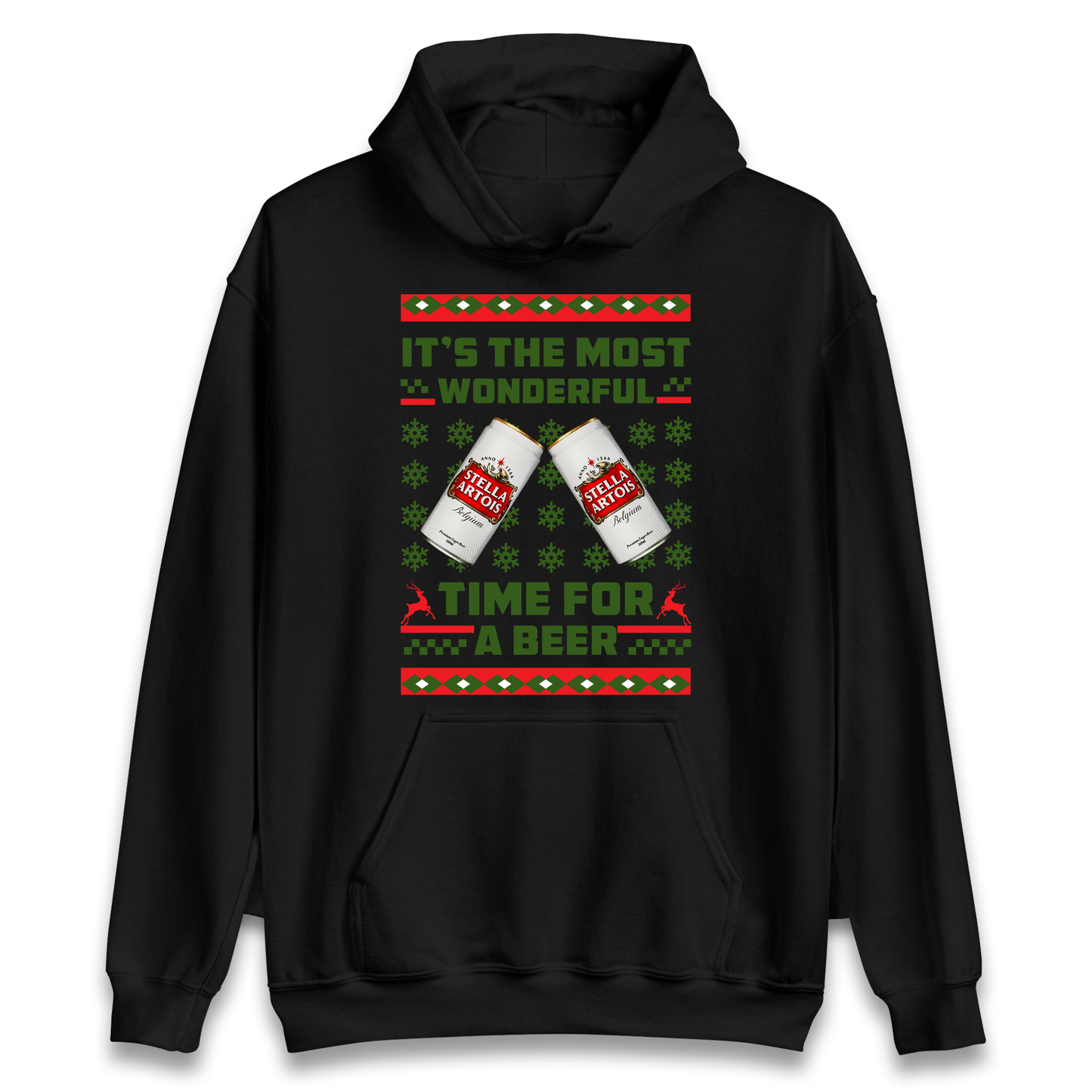 Its The Most Wonderful Time for A Beer Stella Christmas Hoodie