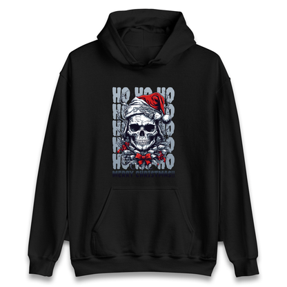 HO HO HO Santa Skelington Christmas Hoodie