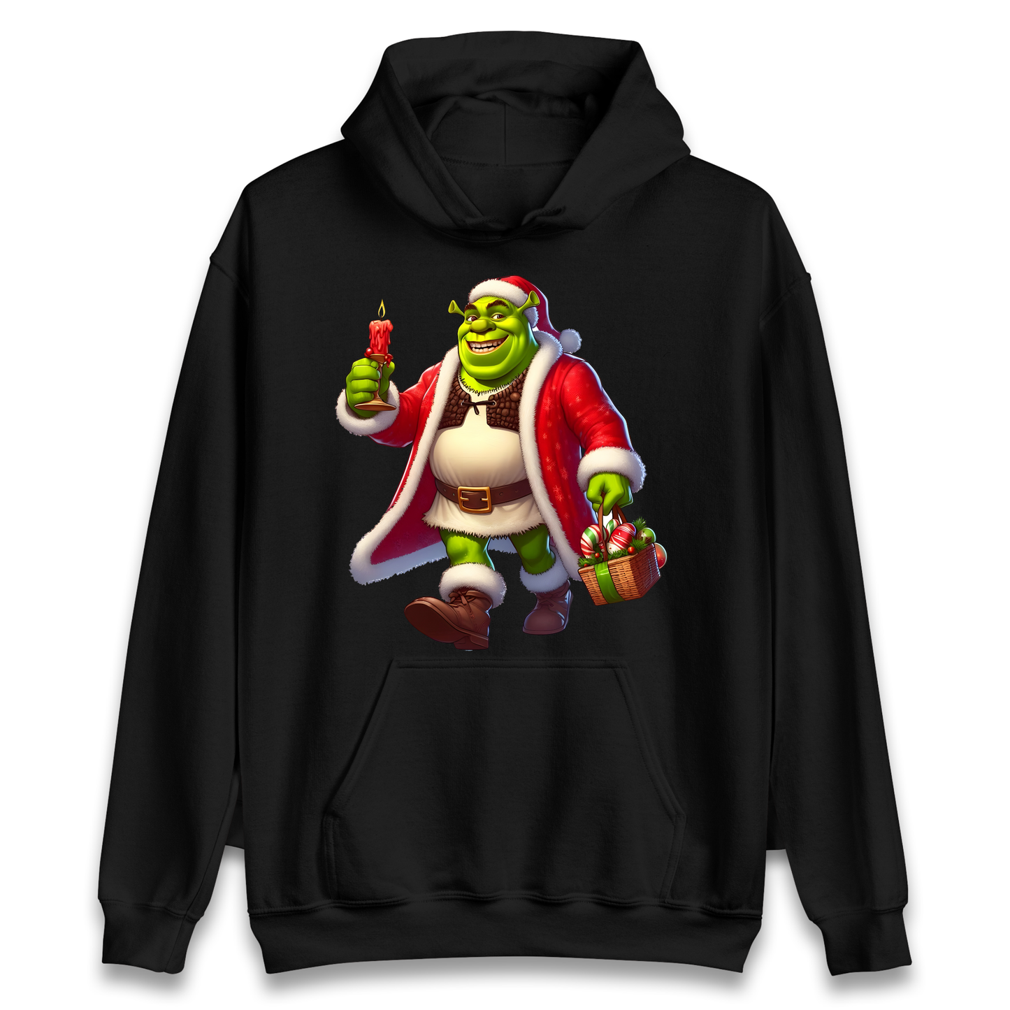 Shrek Santa Candle Hoodie
