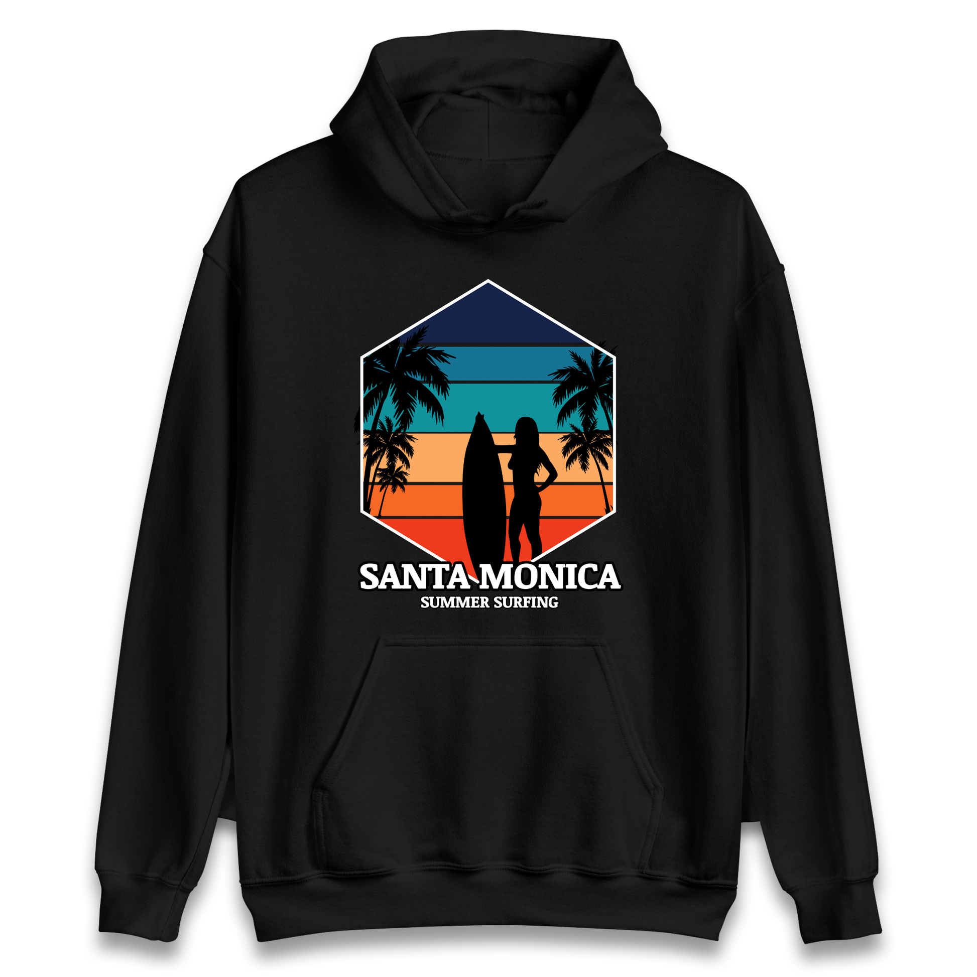 Santa Monica Summer Surfing Hoodie