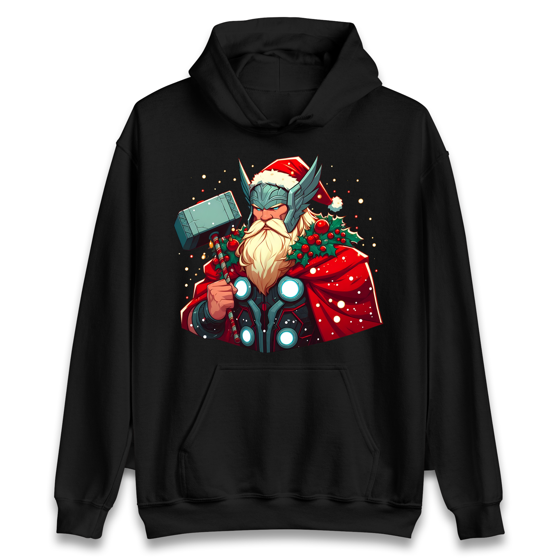 Viking Thor Santa Hoodie