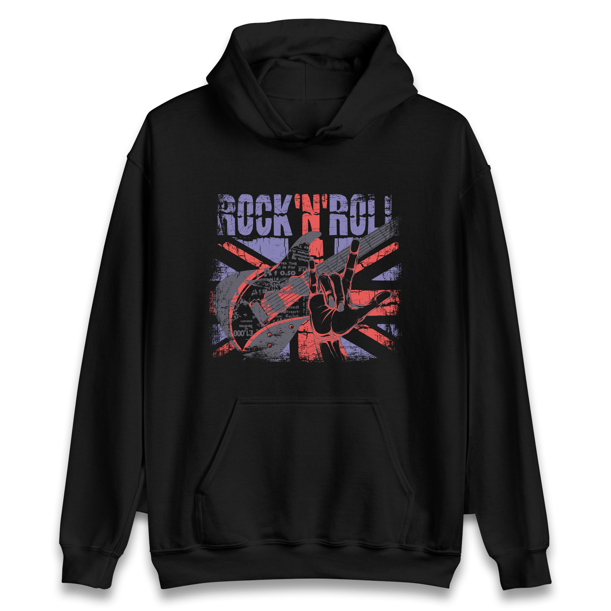 Rock N Roll Union Jack Hoodie