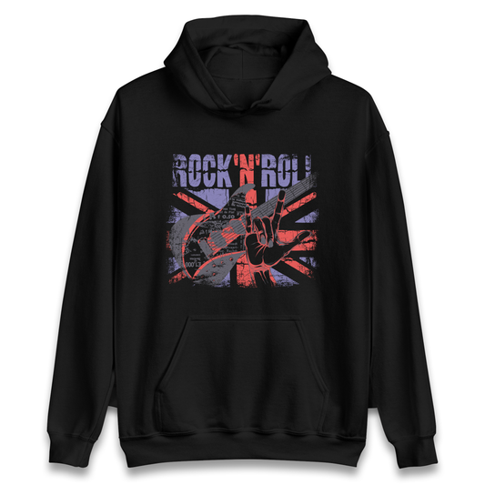 Rock N Roll Union Jack Hoodie