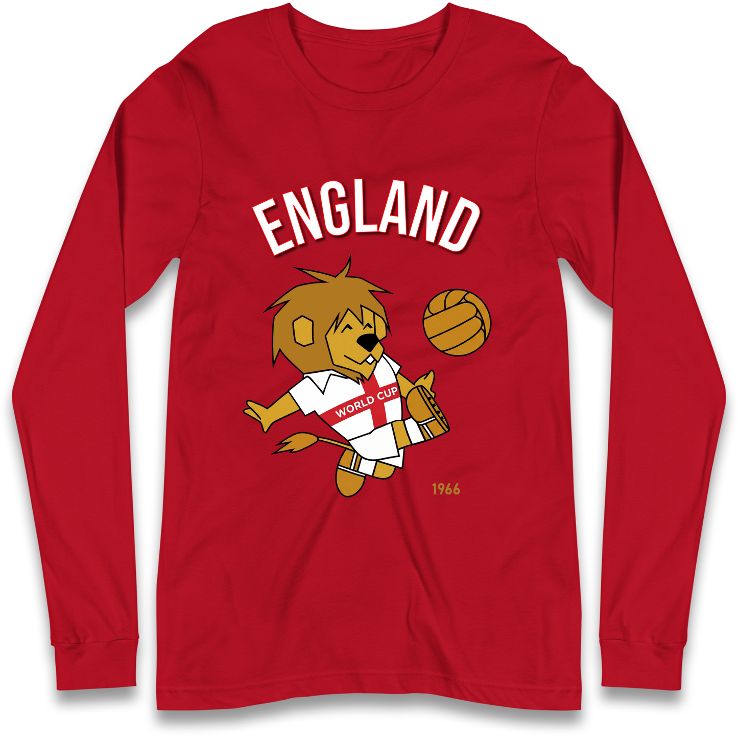 England World Cup Willie 1966 Football Longsleeve