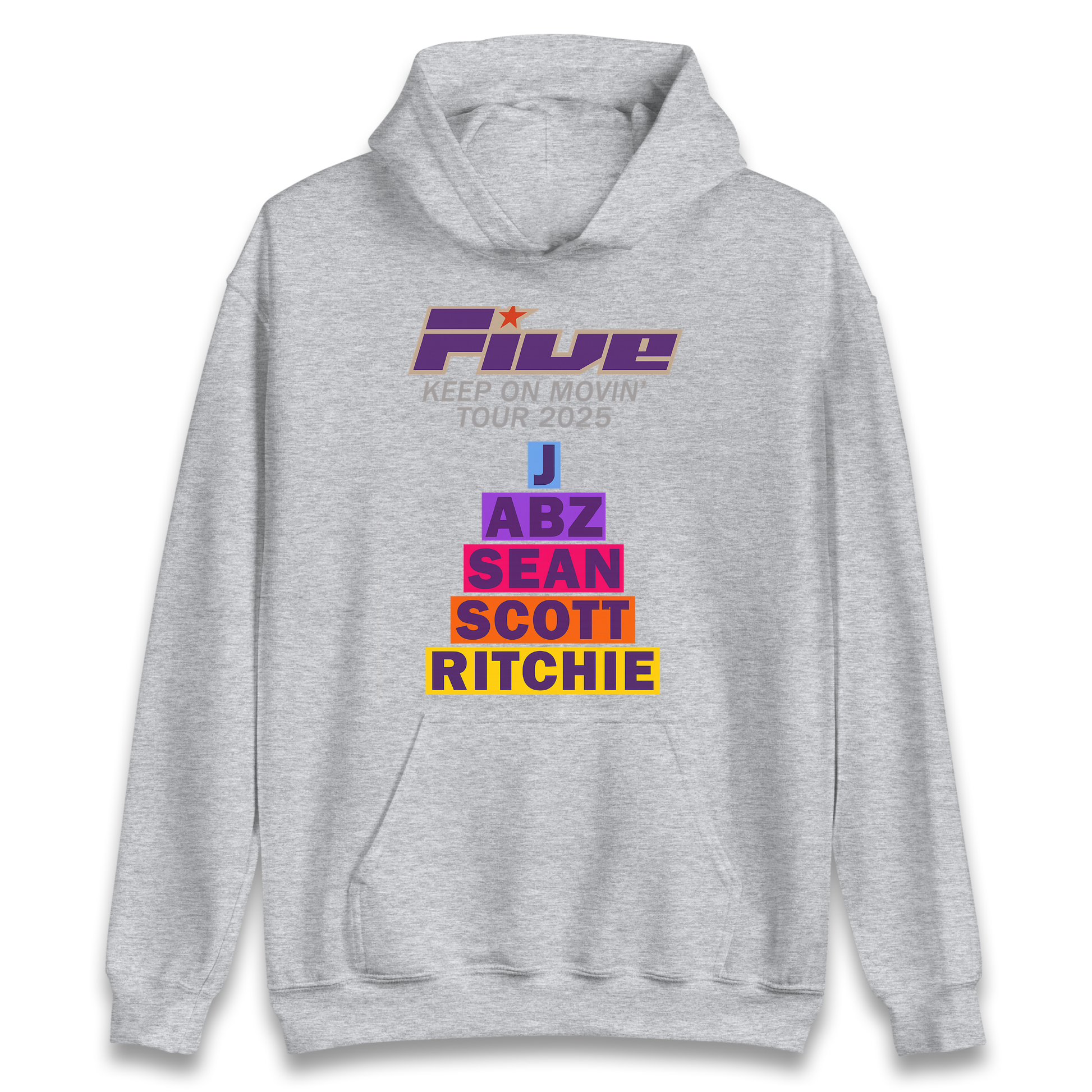 Five Keep On Movin' Tour 2025 Hoodie