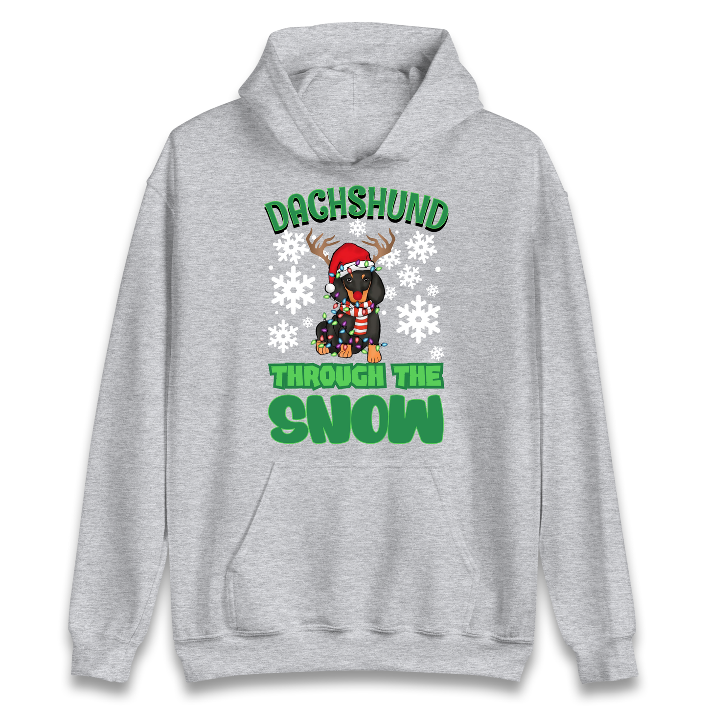 Dachshund Through The Snow Christmas Hoodie