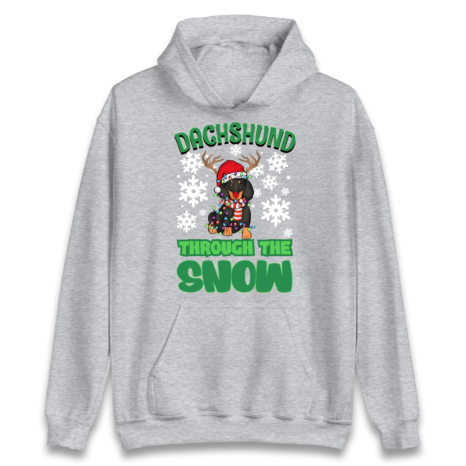 Dachshund Through The Snow Christmas Hoodie