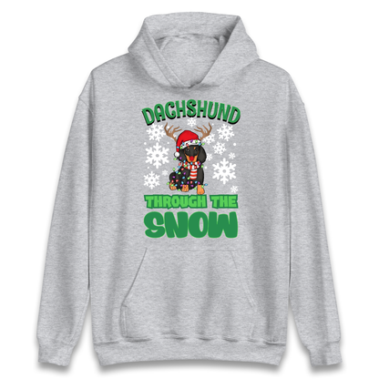 Dachshund Through The Snow Christmas Hoodie