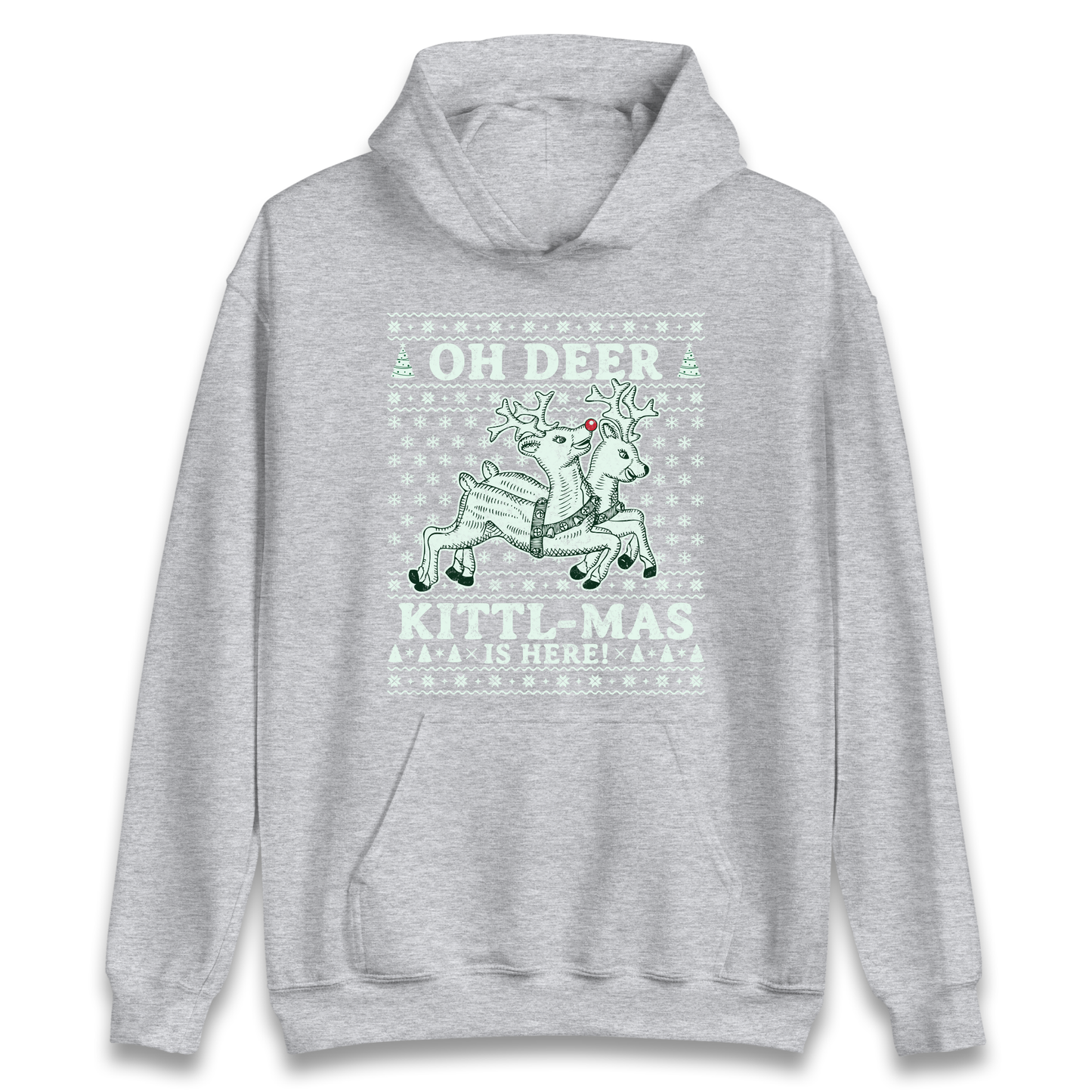 Oh Deer Kittl Mas Is Here Christmas Hoodie