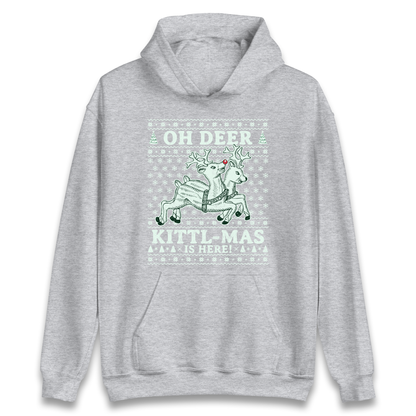 Oh Deer Kittl Mas Is Here Christmas Hoodie