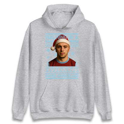 Jared Bowen walking in a Bowen Wonderland Christmas Hoodie