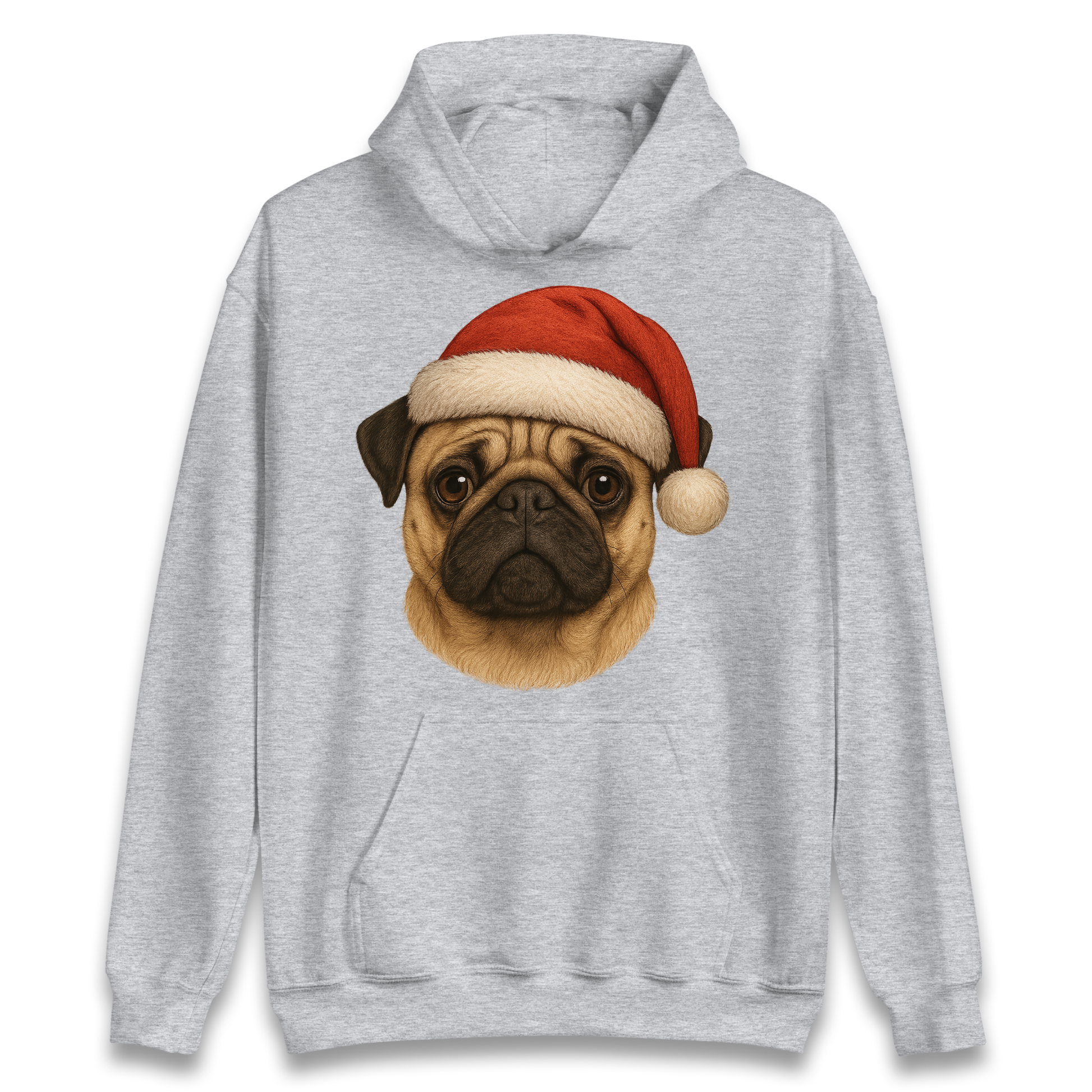 Pug Face Christmas Hoodie