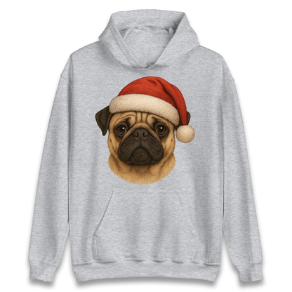 Pug Face Christmas Hoodie