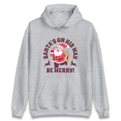 Santa's On His Way Christmas Hoodie