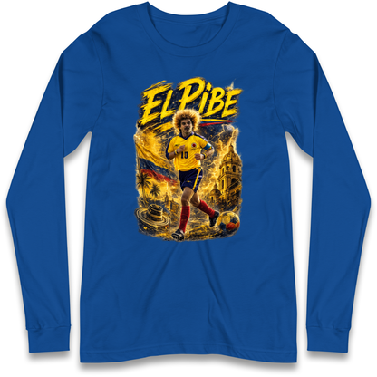 Carlos Valderrama Colombia Football Longsleeve T Shirt
